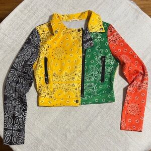 Garmin Yellow and Black Bandana Print Jacket